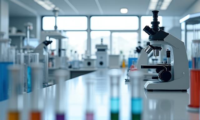 A clean laboratory environment with medical equipment.